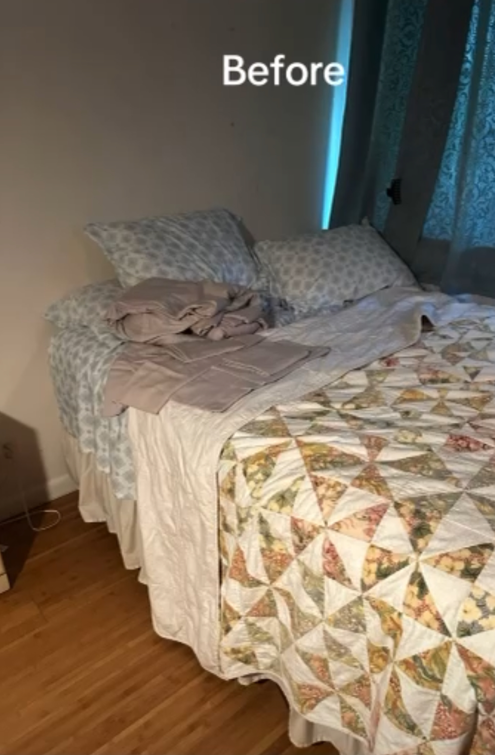 Before - Bedroom before Scent-Sational Cleaning