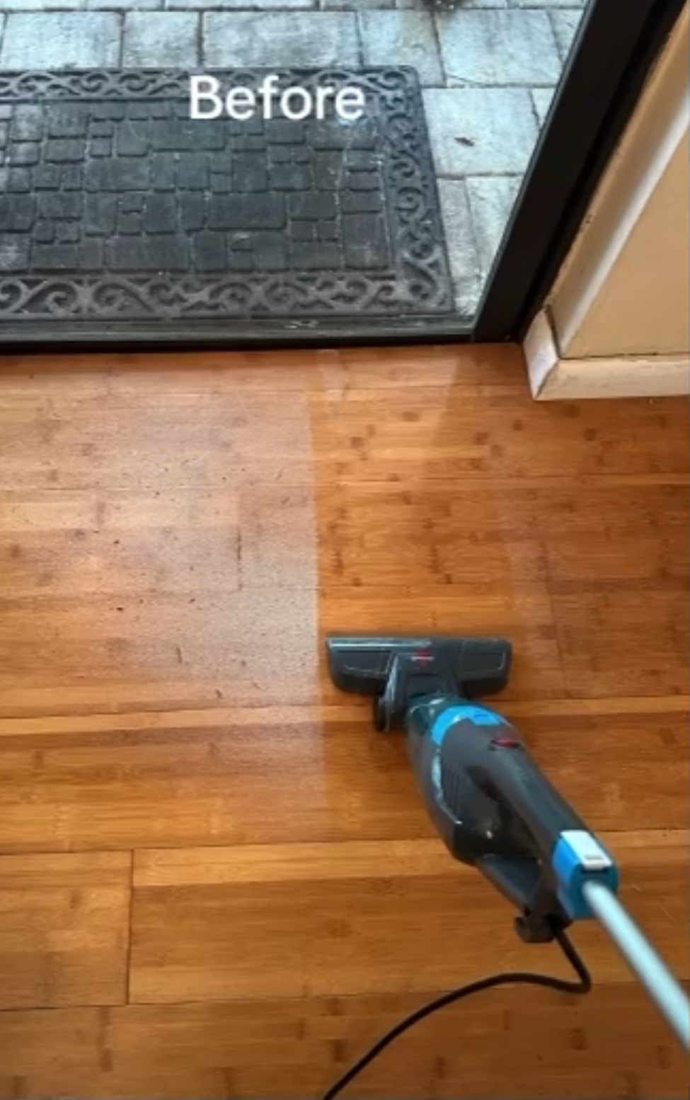 Before - Hardwood floor before Scent-Sational Cleaning
