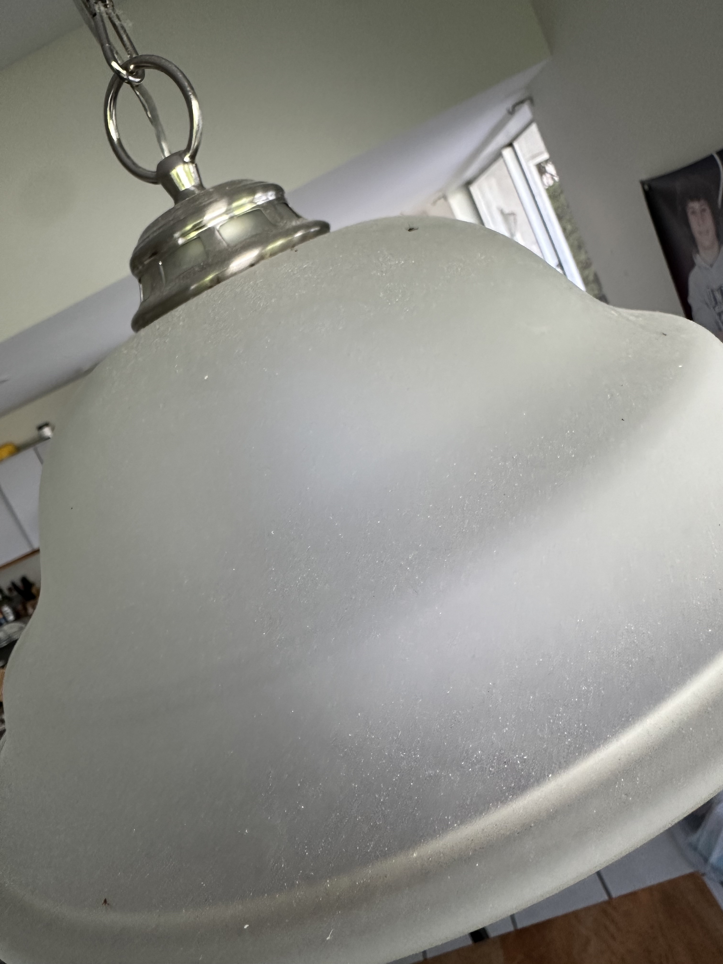 Before - Dusty light fixture before Scent-Sational Cleaning